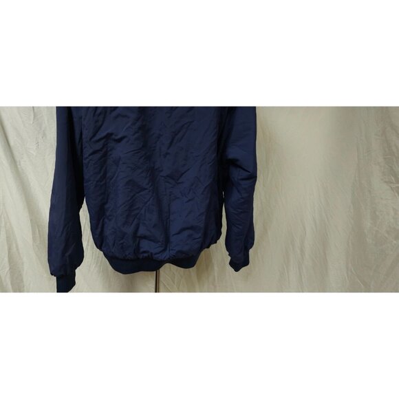 Vtg Baru Sports Mens XL Dark Blue Fleeced Lined Full Zip Insulated Bomber Coat - Picture 8 of 15